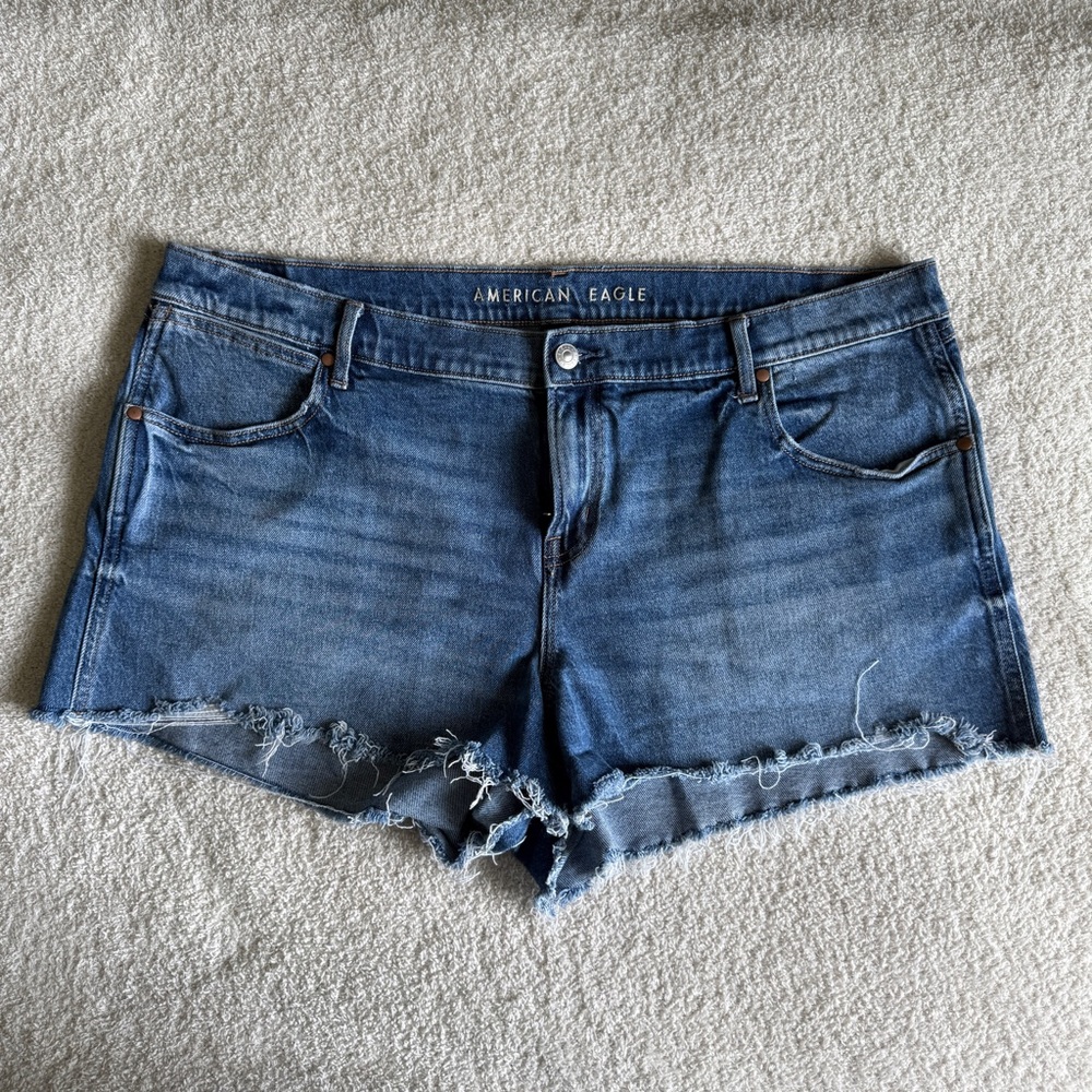 American Eagle Outfitters Medium Blue Denim Cutoff Shorts